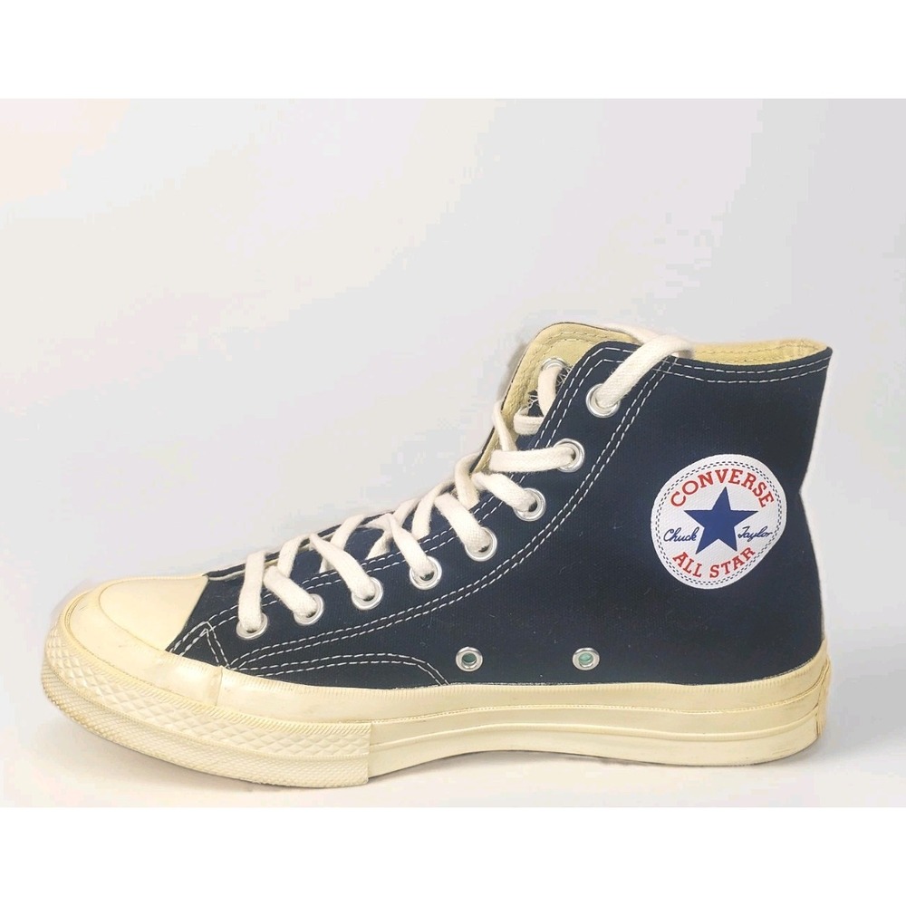 Converse Chuck Taylor All Star Hi Black Comme des Garcons PLAY Men's  7 womens 9 - Picture 6 of 8